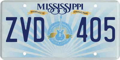 MS license plate ZVD405