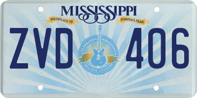 MS license plate ZVD406
