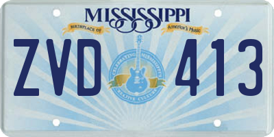 MS license plate ZVD413