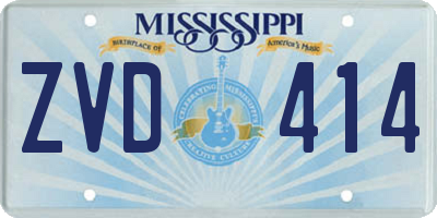 MS license plate ZVD414