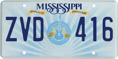MS license plate ZVD416