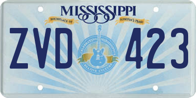 MS license plate ZVD423