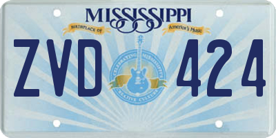 MS license plate ZVD424