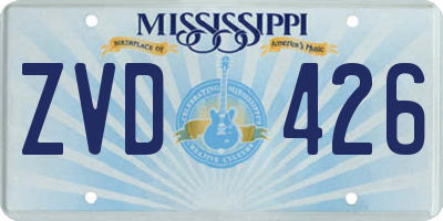 MS license plate ZVD426
