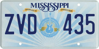 MS license plate ZVD435