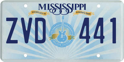 MS license plate ZVD441