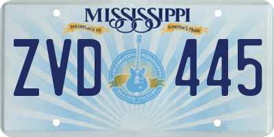 MS license plate ZVD445