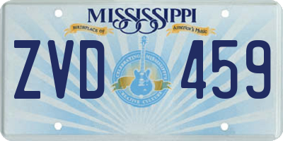 MS license plate ZVD459