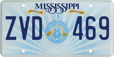 MS license plate ZVD469
