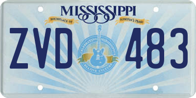 MS license plate ZVD483