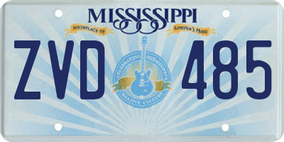 MS license plate ZVD485