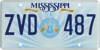 MS license plate ZVD487