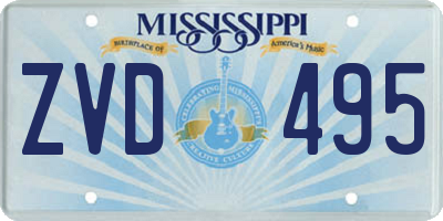 MS license plate ZVD495