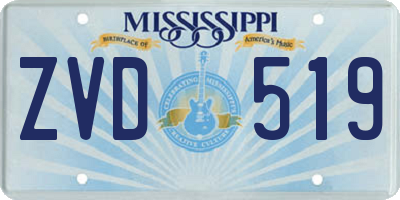 MS license plate ZVD519
