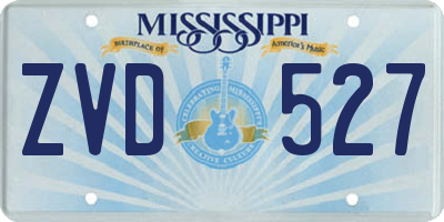MS license plate ZVD527