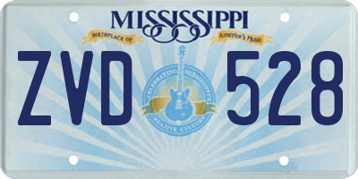 MS license plate ZVD528