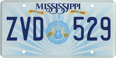 MS license plate ZVD529