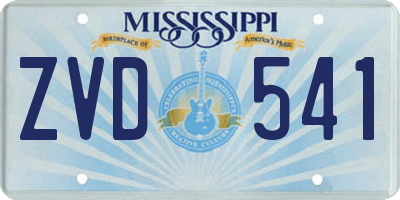 MS license plate ZVD541