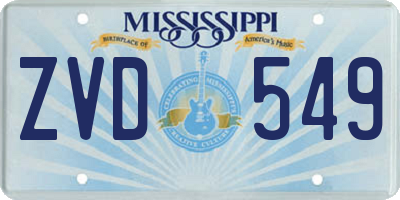 MS license plate ZVD549