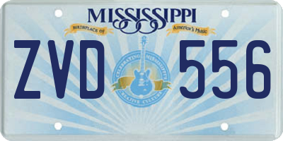 MS license plate ZVD556