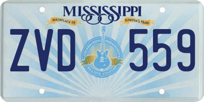 MS license plate ZVD559