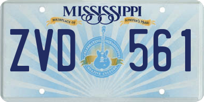MS license plate ZVD561