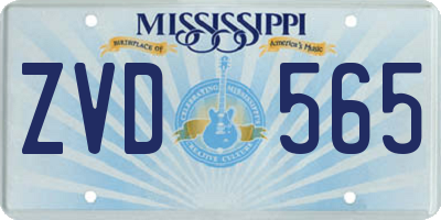 MS license plate ZVD565