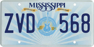 MS license plate ZVD568