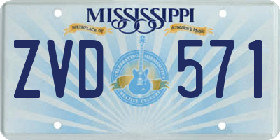 MS license plate ZVD571