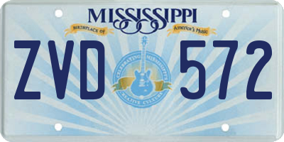 MS license plate ZVD572
