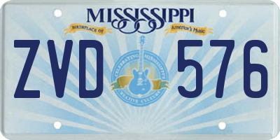 MS license plate ZVD576