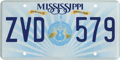 MS license plate ZVD579