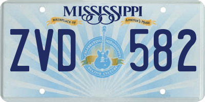 MS license plate ZVD582