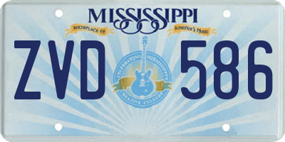 MS license plate ZVD586