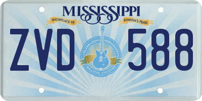 MS license plate ZVD588