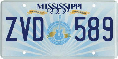 MS license plate ZVD589