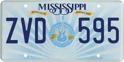 MS license plate ZVD595