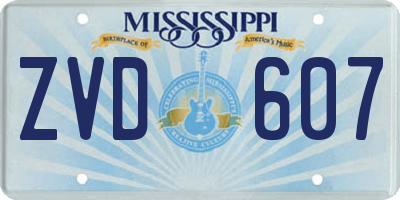 MS license plate ZVD607