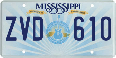 MS license plate ZVD610