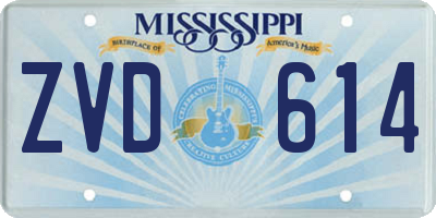 MS license plate ZVD614