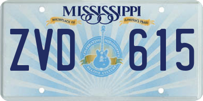 MS license plate ZVD615