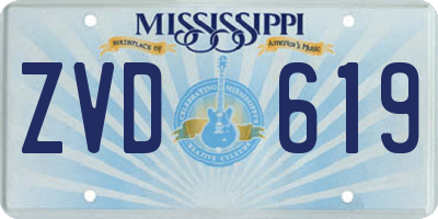 MS license plate ZVD619