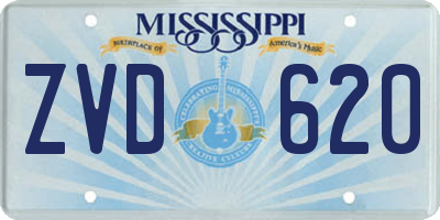 MS license plate ZVD620