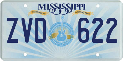 MS license plate ZVD622