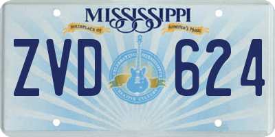 MS license plate ZVD624
