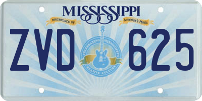 MS license plate ZVD625
