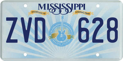 MS license plate ZVD628