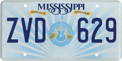 MS license plate ZVD629