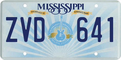 MS license plate ZVD641