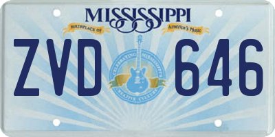 MS license plate ZVD646